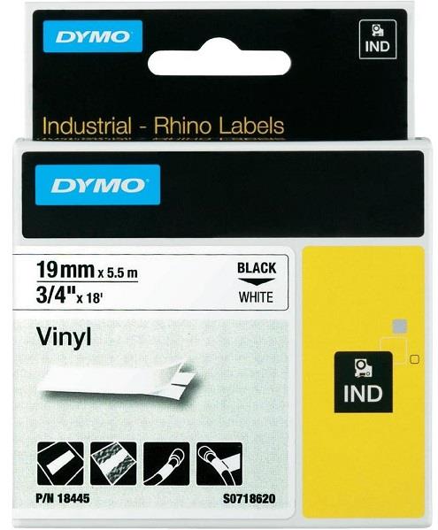 DYMO vinylová páska RHINO D1 19 mm x 5,5 m, černá na bílé, S0718620