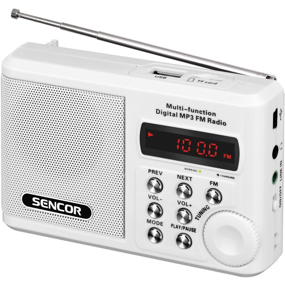 Rádio Sencor SRD 215 s USB/MP3 - bílé