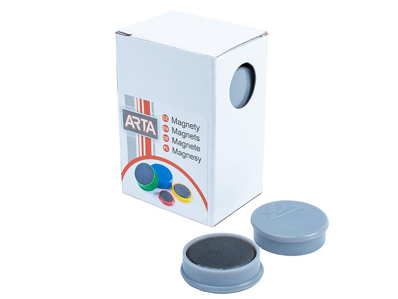 Magnety ARTA průměr 30mm, šedé (10ks v balení)