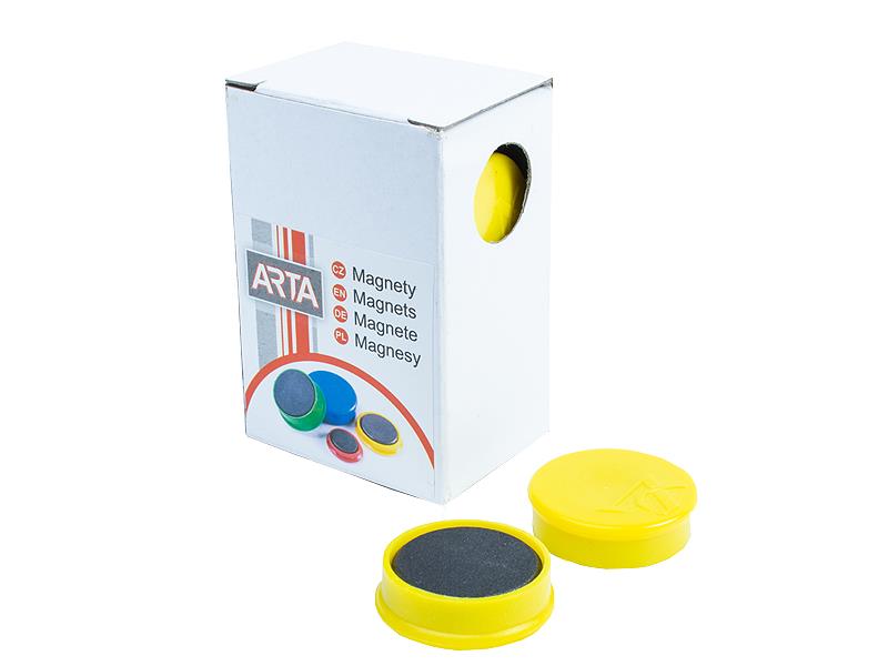 Magnety ARTA průměr 40mm, žluté (4ks v balení)