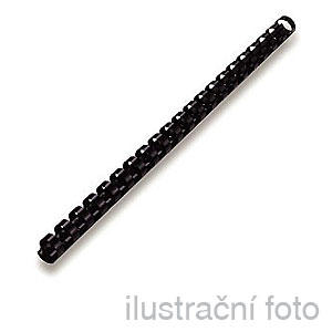Kroužkové plastové hřbety GBC, 9/16",  6mm, černé