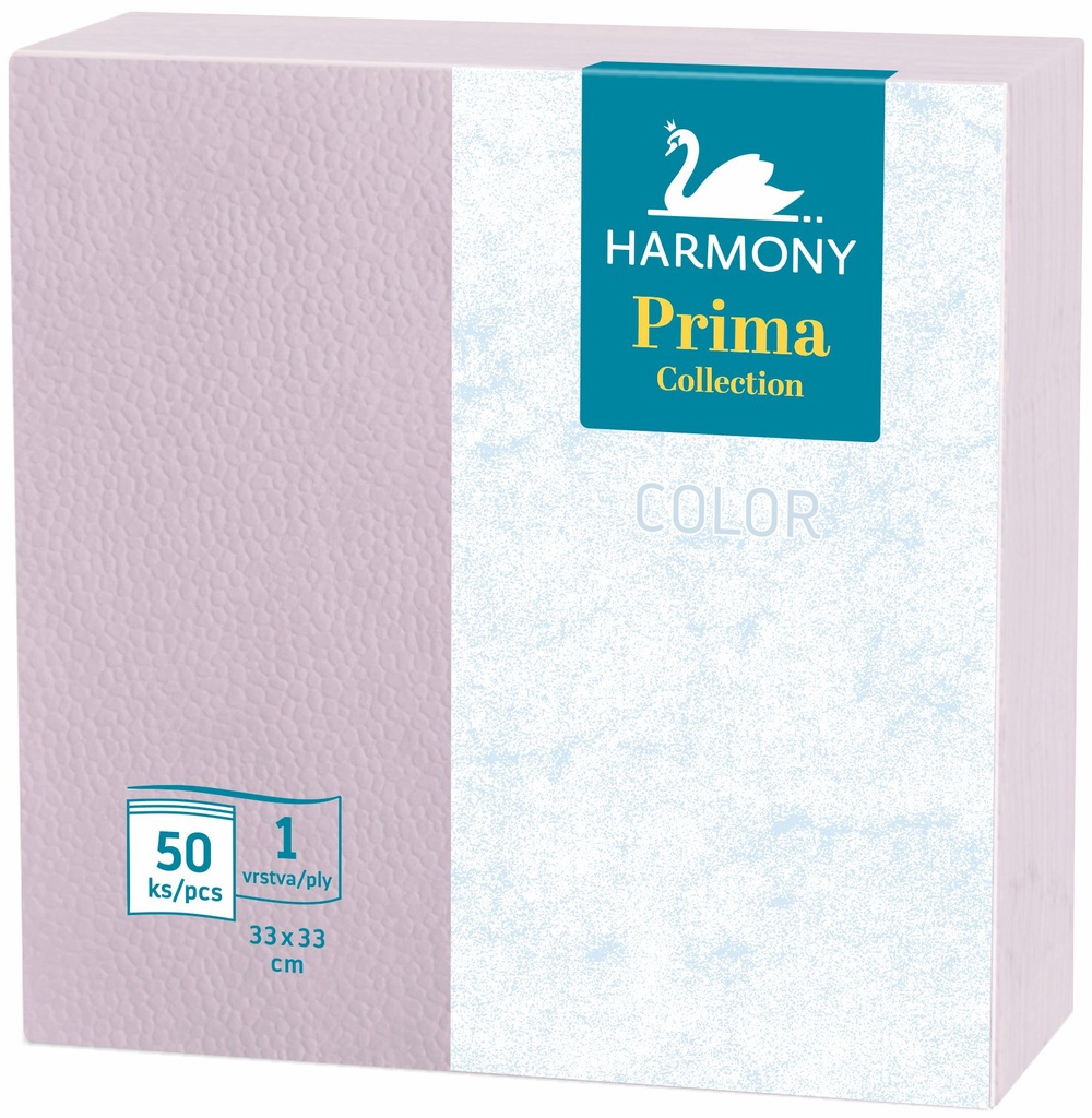 Ubrousky papírové barevné Harmony Color - 33 cm x 33 cm / fialová / 50 ks
