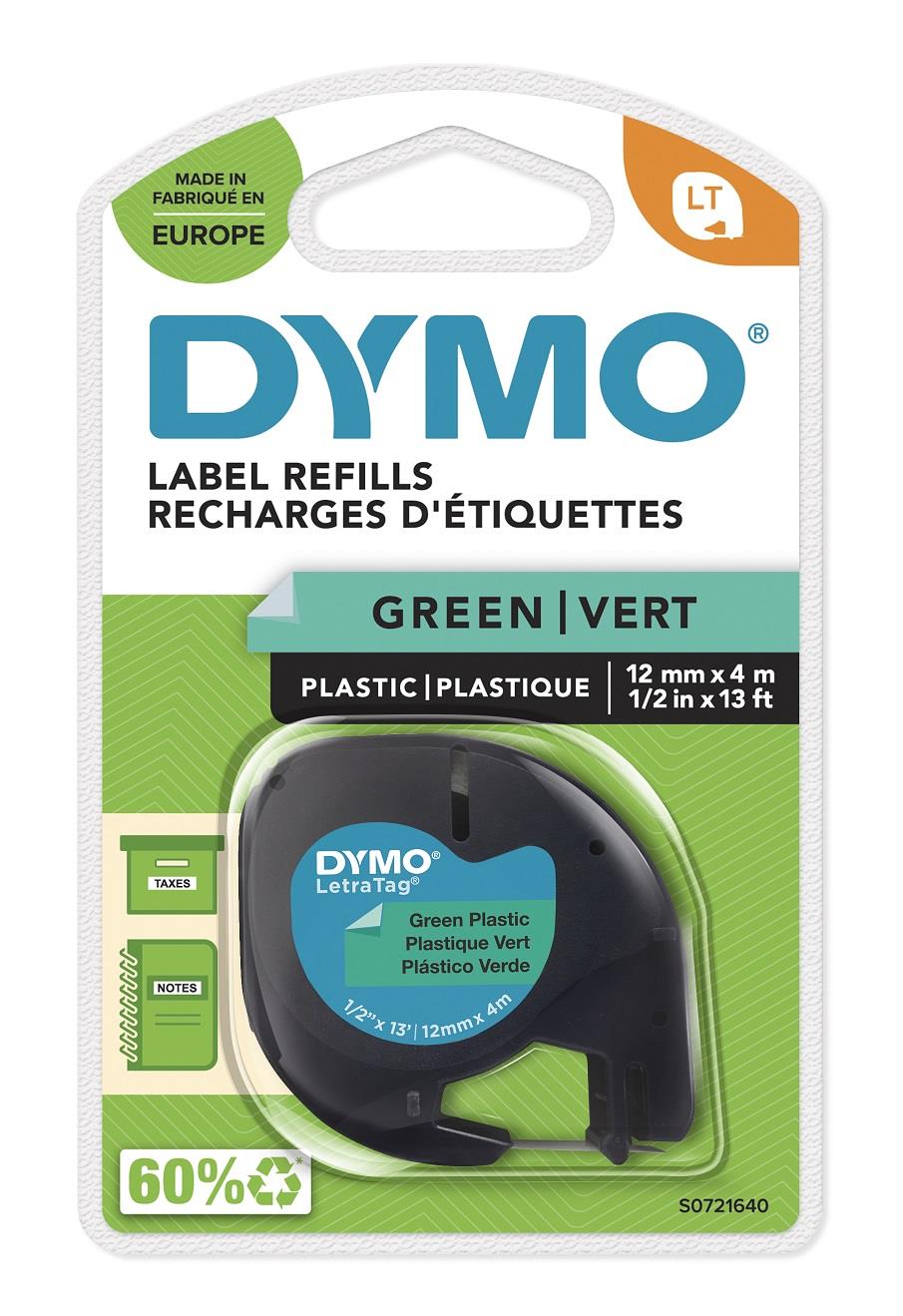 Dymo LetraTag páska plastová 12mm x 4m, zelená, 59425, S0721640