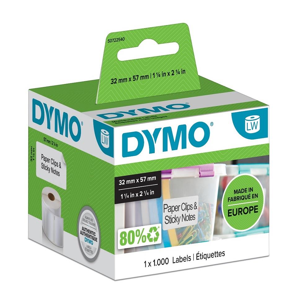 DYMO Multifunkční štítky, bílý papír, 57x32mm, S0722540