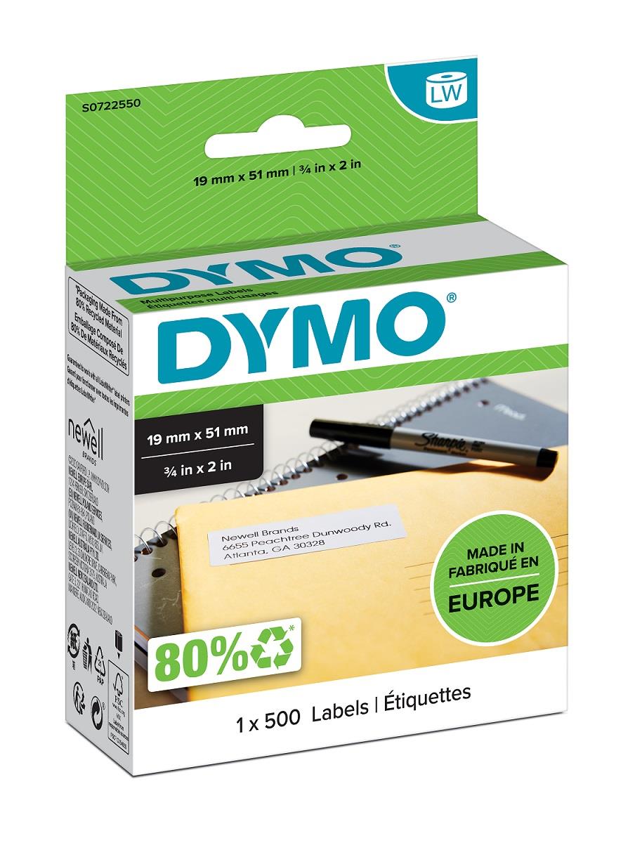 DYMO Multifunkční štítky, bílý papír, 51x19mm, S0722550