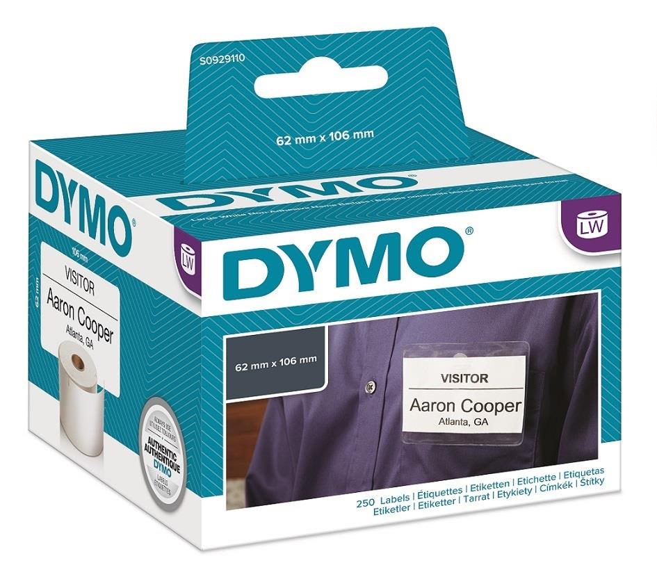 Dymo LabelWriter štítky 106x62mm, 250ks, S0929110