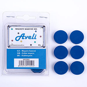 Set magnetů AVELI, modrá barva