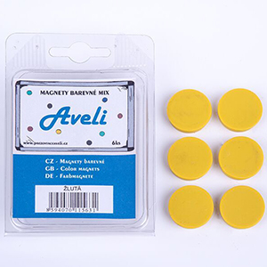 Set magnetů AVELI, žlutá barva