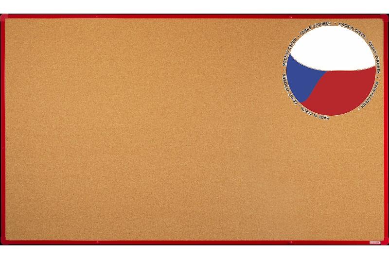 Korková nástěnka boardOK 200x120 - červená