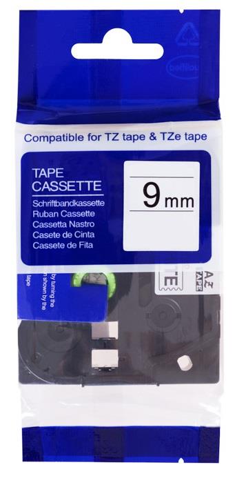 Kompatibilní páska s Brother TZe-121 9mm x 8m, černá na průhledné